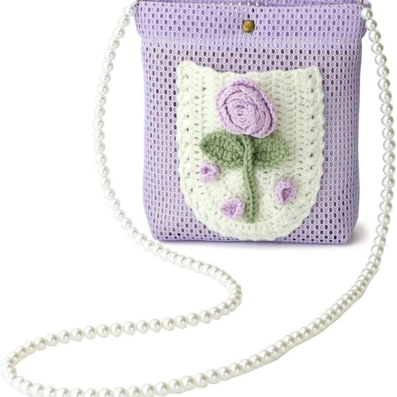 Crossbody Bag for Women & Girls - Small Mesh Purse Wallet with Original Design, - Picture 6 of 9
